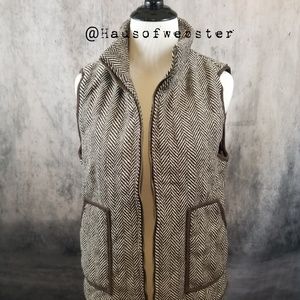 Brown tweed vest
